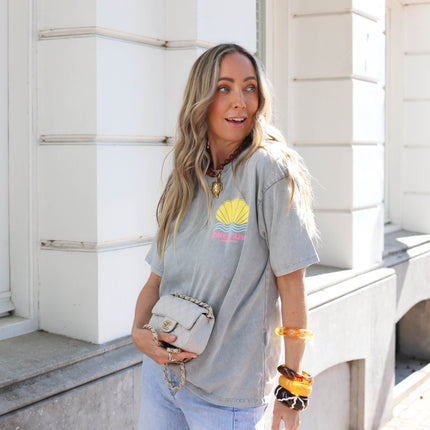 Cote d’Azur tee schelp grijs