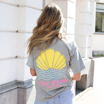 Cote d’Azur tee schelp grijs