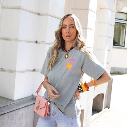 Summer tee sunshine grijs