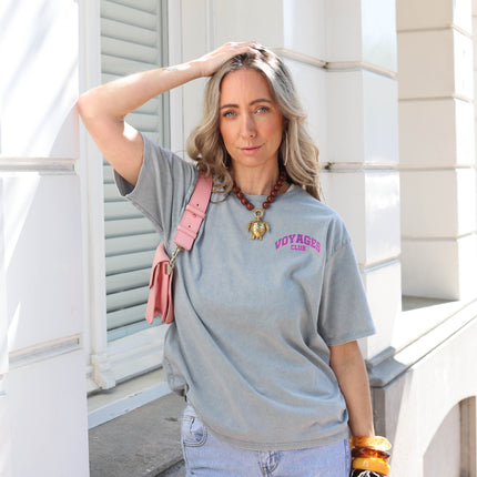 Voyage club tee grijs