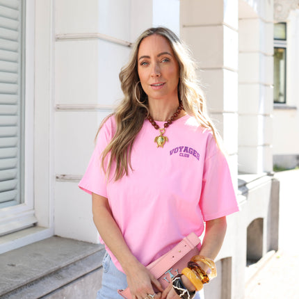 Voyage club tee roze