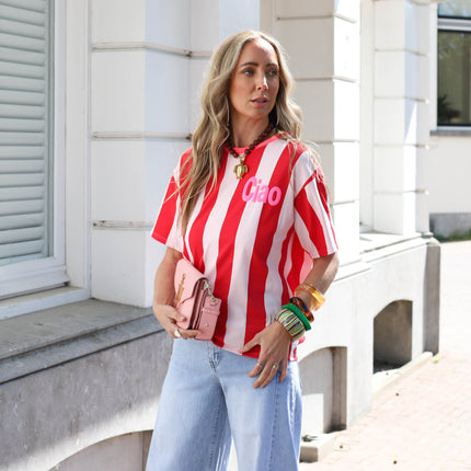Ciao shirt roze rood verticaal