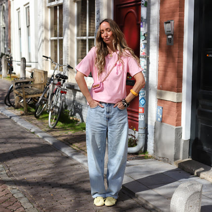 Bow new shirt roze