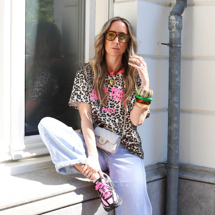Saint tropez shirt leopard roze