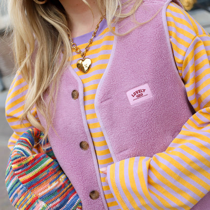 Paisley reversible gilet Lila
