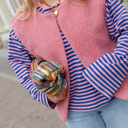Tina teddy gilet roze