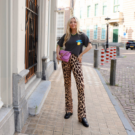 Soft flared legging Leo camel