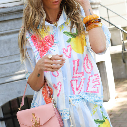 Pak lemon two piece blauw