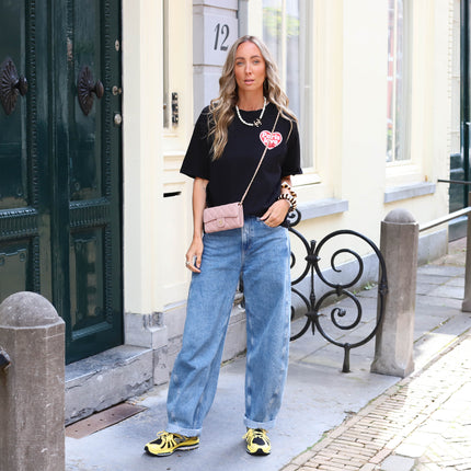 Paris love tee zwart