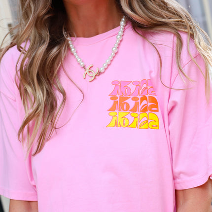 Ibiza tee roze