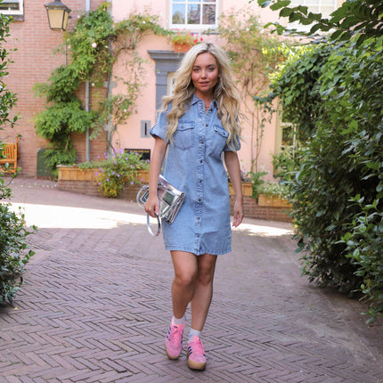Noisy May Signe denim dress light blue