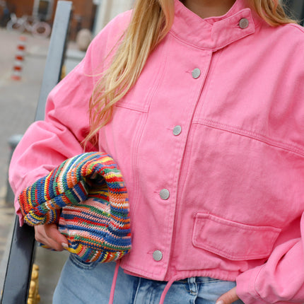 Denim jack roze