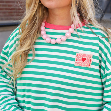 Soleil patch shirt groen mint