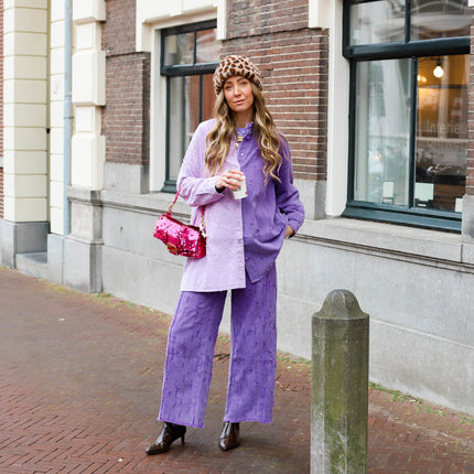 Refined Department damaged denim pants DAIN purple