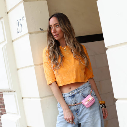 Vintage tee oranje