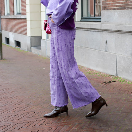 Refined Department damaged denim pants DAIN purple