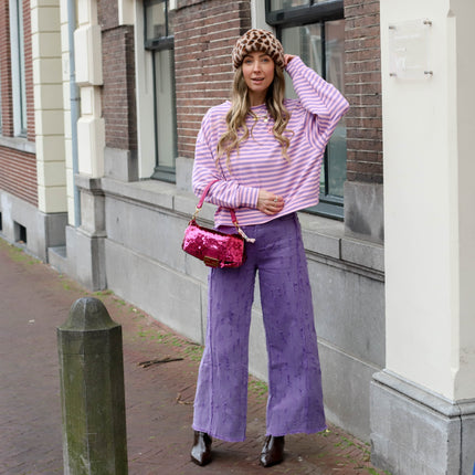 Refined Department damaged denim pants DAIN purple
