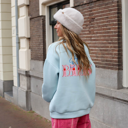 Bisous bisous sweater blauw
