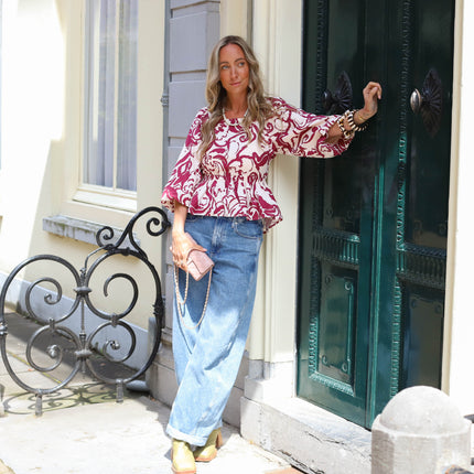 YAS Fleur pristine blouse