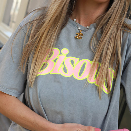 Bisous shirt grijs