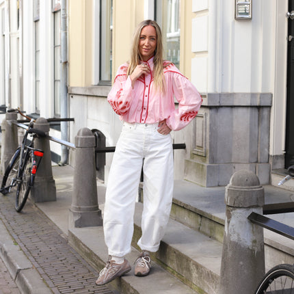 Grace barrel jeans ecru