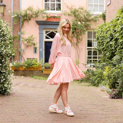 Indie jurkje katoen light rose