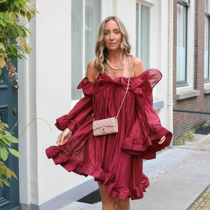 YAS Fallulah dress rhodo