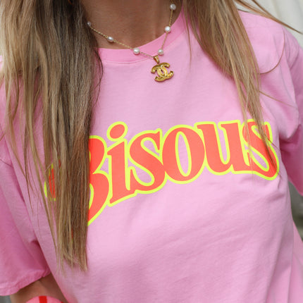 Bisous shirt roze