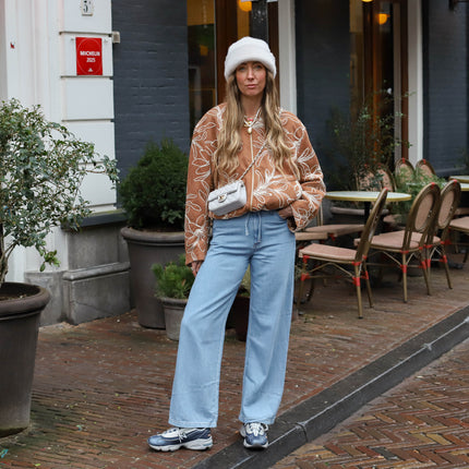 Noisy May Rine wide pants light blue denim