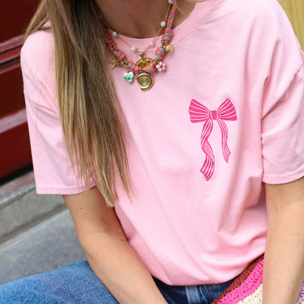 Bow new shirt roze