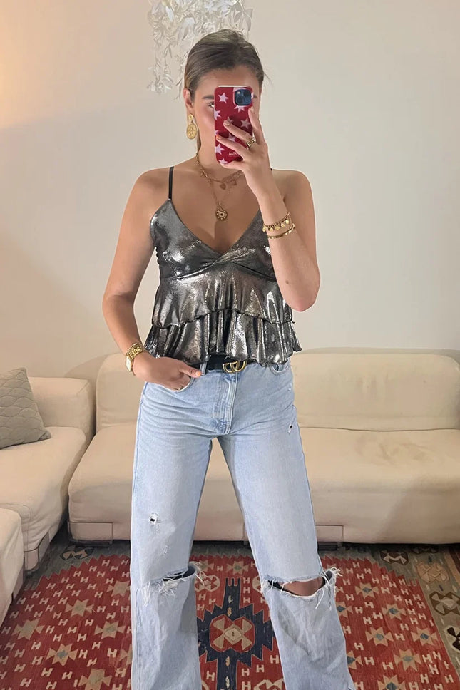 UNICORN Women's shirt top silver s m l