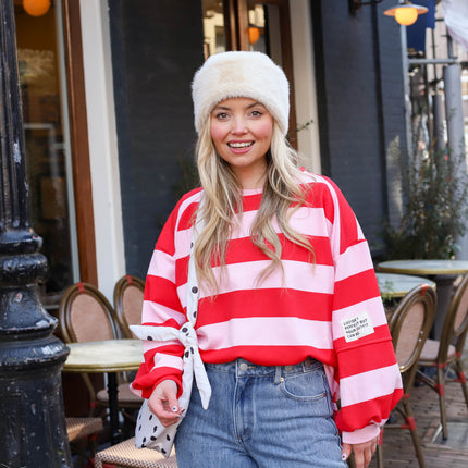 Oversized sweater perfect roze rood