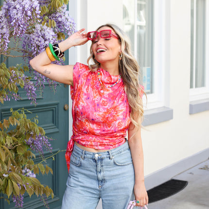 Florie top fuchsia