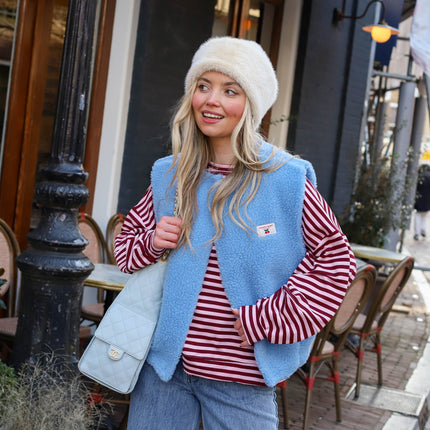 Gilet cherry baby lichtblauw
