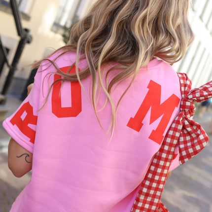 Fancy neck shirt pink Rome
