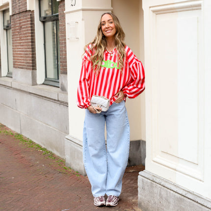 Jeans barrel light blue