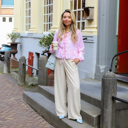 Marie neck blouse roseate