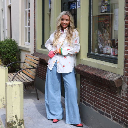 Blouse wit lobster ster print