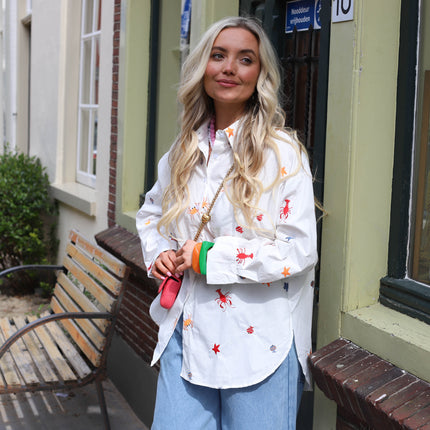 Blouse wit lobster ster print