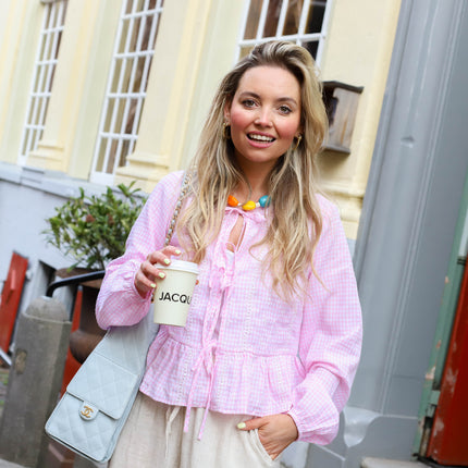 Marie neck blouse roseate