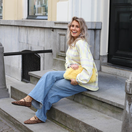Sweater geel streep Sarah