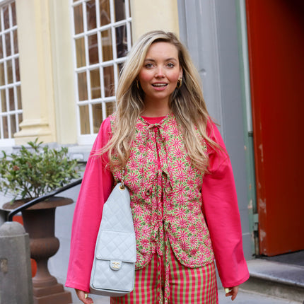 Ydence Gilet Esmira pink flower