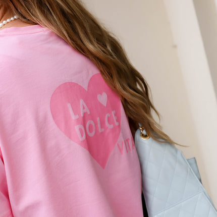 La dolce vita tee roze