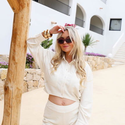 Refined Department wide pants Nova creamy white