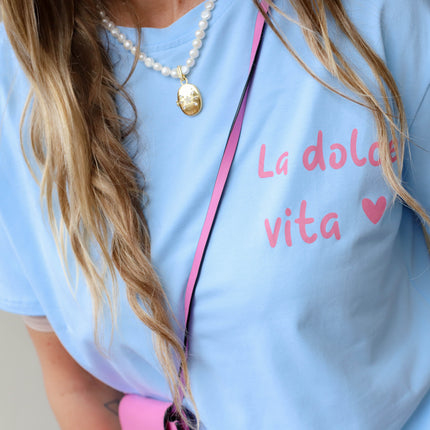 La dolce vita tee blauw