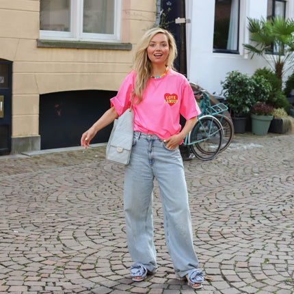 L'amour tee roze