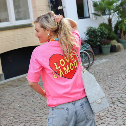 L'amour tee roze