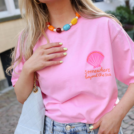 Somewhere tee roze