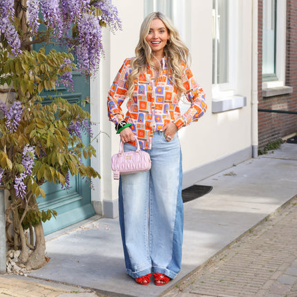 Noisy May Collin wide panel jeans light blue