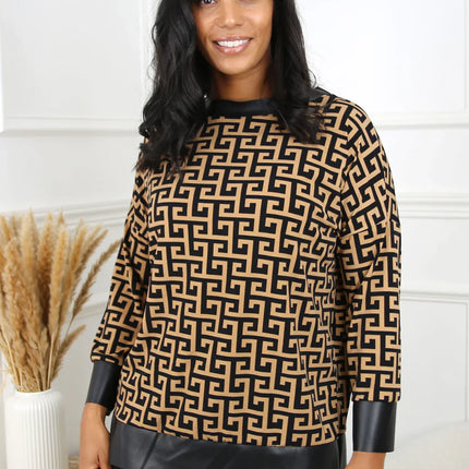 UNICORN Women's blouse brown black xs s m l xl